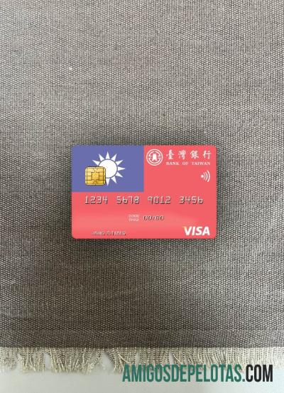 Cartão de débito Visa do Banco de Taiwan de Taiwan Photolook Front exemplo